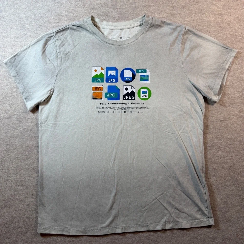JPEGMAFIA File Interchange Format Graphic T-Shirt Grey XL JP-0388XL